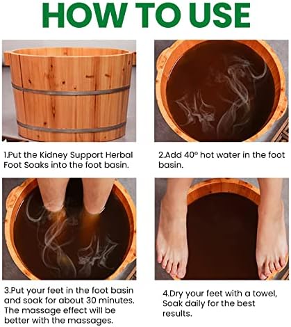 Purecleanse rinichi suport pe bază de plante picior Soak, drenaj limfatic natural Ginger picior Soak, Pure Cleanse rinichi