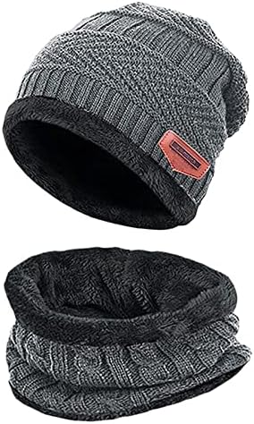 Craniu Cap bărbați & amp; femei Touch 3 buc mănuși set mănuși Stretch set iarna tricot pălărie Beanie lung eșarfă Fleece ecran
