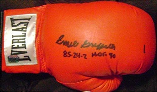 Mănușă de box cu autograf Emile Griffith inscripționată Hof 90 85-24-2 - mănuși de box cu autograf