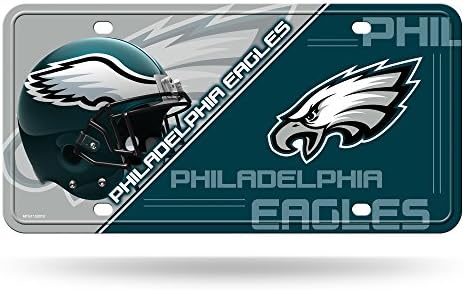 Rico Industries NFL Philadelphia Eagles Unisex Philadelphia Eagles plăcuță de înmatriculare Metalphiladelphia Eagles plăcuță