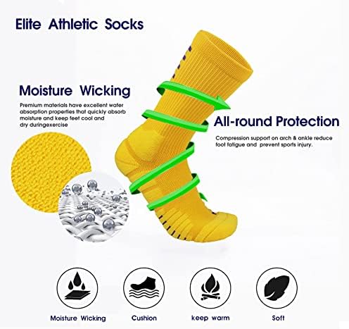 Șosete de baschet de elită de elită Keskale, Sock -uri de compresie pentru sport pentru bărbați pentru bărbați tineret