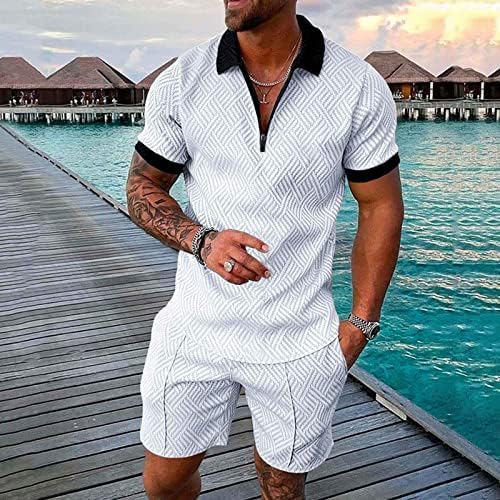 Masculin vara casual imprimeu casual cot jos bluza gulerului bluze cu mânecă scurtă cu cămașă pantaloni scurți utufii costisitor