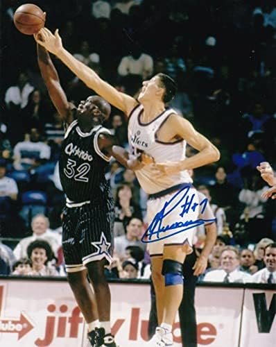 Gheorghe Muresan Washington Bullets Action Semnat 8x10 Foto - Fotografii NBA autografate