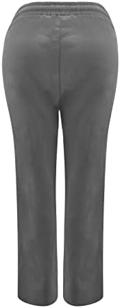 Pantaloni de lenjerie xdegoge pentru femei pantaloni palazzo cu picior larg, plus dimensiuni, cu talie ridicată, casual, în