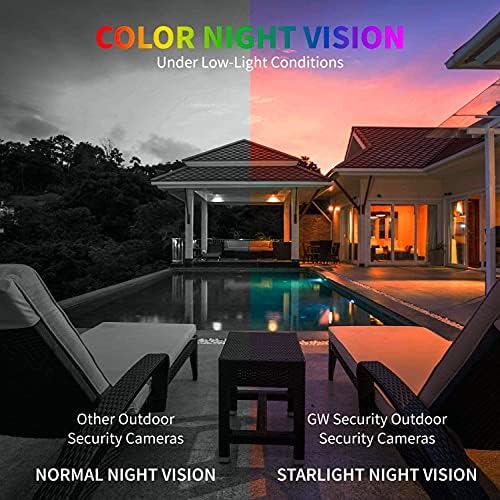 GW Security 4K Starlight Color Vision Night Vision AI Sistem de camere de securitate, 16 canale 12MP H.265+ Poe NVR, 16 x 4K