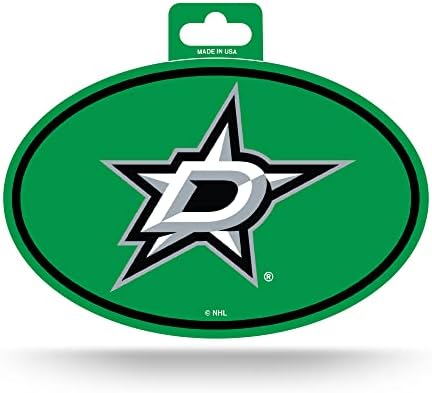 Rico Industries NHL Dallas Stars Color Oval Sticker Oval Sticker colorat 4 x 6