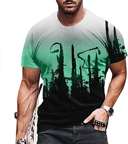 Tricouri grafice pentru bărbați vintage 3d noutate topuri casual cu mânecă scurtă cu gât rotund flacără tricou imprimat tricou