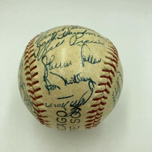 1957 Echipa Chicago White Sox a semnat baseball autografat cu Nellie Fox - baseball -uri autografate
