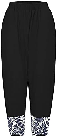 Femei de lenjerie pentru femei Harem Capri pantaloni elastici talie liberă de vară pantaloni de plajă rapid uscat comfy cu