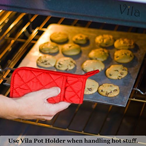 Vila Potholder cu buzunar, îți protejează mâinile de arsurile de bucătărie, puțin spațiu de depozitare pentru a păstra lucrurile,