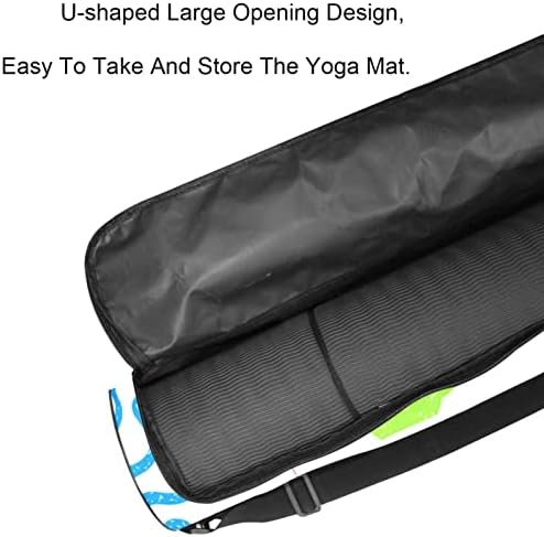 Sea Animals Yoga Mat Bags full-Zip Yoga Carry Bag pentru femei bărbați, exercițiu yoga mat Carrier cu curea reglabilă