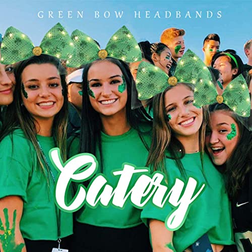 Catery St Patricks Day Headband Bow Headbands LED Shamrock Hair Band Glowing Saint Patty ' s Day Party costume pălării Irish