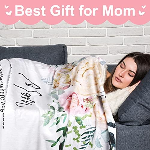 Cadouri de mamă de la fiică, pătură de cadouri pentru mame, cadouri de ziua mamei de la fiică, 60 x 50 pătură de flori roz