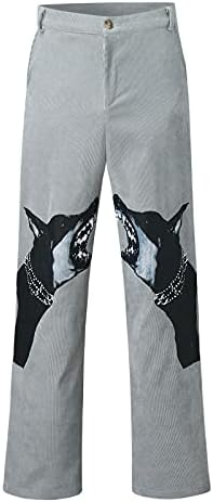 Pantaloni pentru câini sport pantaloni bărbați pantaloni la modă liberă imprimeu lung și cu picioare largi pantaloni bărbați