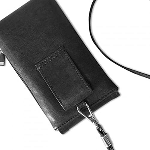 Cuvinte chinezești arată că învață acțiune portofelul telefonului Pursă agățat pungă mobilă buzunar negru