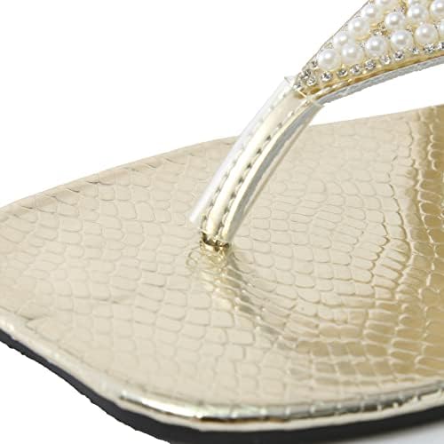 Platforma Sandale Femei Pantofi Sandale De Vară Moda Culoare Solidă Stras Perla Cataramă Herringbone Platforma