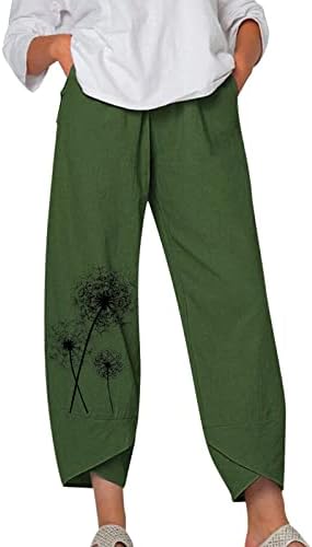 Pantaloni de lenjerie pentru femei Kcjgikpok, pantaloni cu pantaloni de cultură de bumbac cu talpă mare cu talpă mare cu talpă