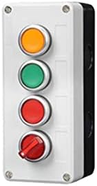 BEFIA Cutie de control cu ​​buton de lumină întrerupător 24V/220V cu buton de oprire de urgență Self Reset Switch industrial
