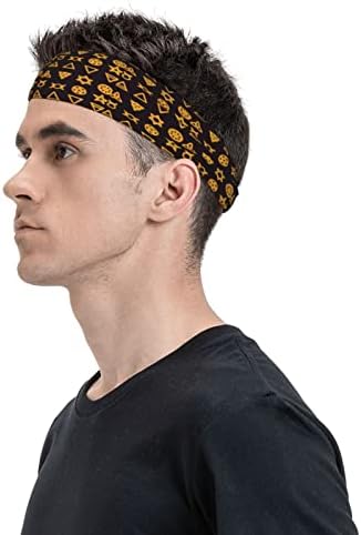 Unisex antrenament Mansete Wiccan traditii simboluri aur Multifunctional sport Sweatbands bărbați performance Headband