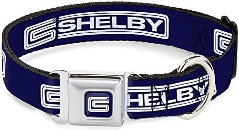 Buckle-Down Down Guler Centură de scaun Buckle Carroll Shelby CS Shelby Racing Logo Block White White de 15 până la 24 inci