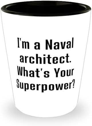 Perfect arhitect Naval Shot Glass, sunt arhitect Naval.?, Pentru colegi, prezent de la colegi, Cupa ceramica pentru arhitect