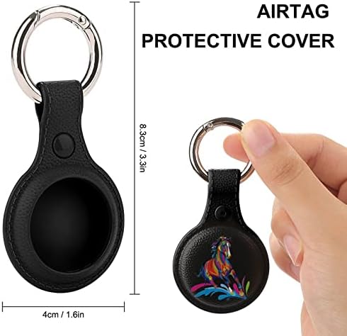 Colorat cal Pop Art TPU caz pentru AirTag cu Keychain Protector Tracker Cover accesoriu pentru chei Rucsac animale de companie Bagaje
