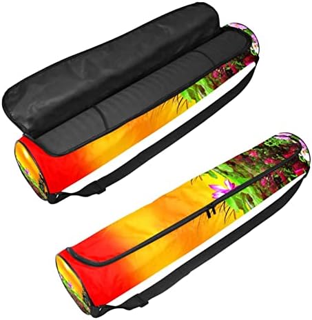 RATGDN Yoga Mat Bag, cocoș cocoș Crows exercițiu Yoga mat Carrier Full-Zip Yoga Mat Carry Bag cu curea reglabilă pentru femei