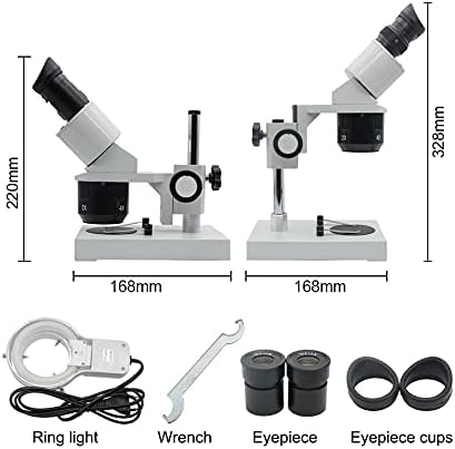 Fksdhdg 10x-20x-30x-40X microscop Stereo binocular Microscop Industrial iluminat cu ocular pentru inspecția PCB pentru repararea