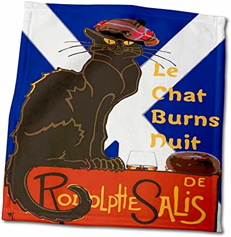 3drose Le Chat Burns nuit Haggis Dram Scottish Saltire - prosoape