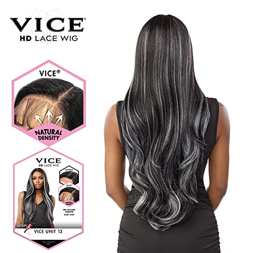 Sensationnel Vice Lace front wig-HD Transparent Lace pre-smuls linia parului cu Babyhair 5 inch adânc parte-Vice unitate 13