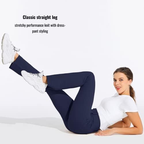 Willit Women's Yoga Dress Pants 29 /31 Straight Stretch Office Office Casual Yoga Slacks Petite/Regular cu 4 buzunare