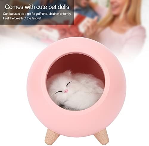 Lampa de dormit, lampa caldă de noapte de 1200 mAh USB încărcare cu păpușă pentru pisici pentru dormitor pentru iubită