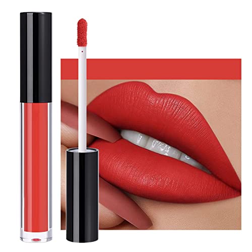 Xiahium Lip Gloss Shiny Plumper Velvet Liquid Lipstick Cosmetics Classic Waterproof Long Lasting Smooth soft Arrival Color