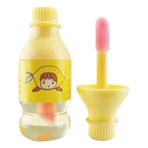 Xiahium Luciu de buze copii Roll pe fructe cu aromă de buze drăguț ulei clar hidratant decolorat ulei de buze ușor hidratant