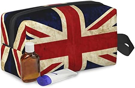 Geantă de toaletă de călătorie YUMQSEOS, geantă mare de machiaj,geantă portabilă pentru Trusă de bărbierit, steag britanic,Geantă