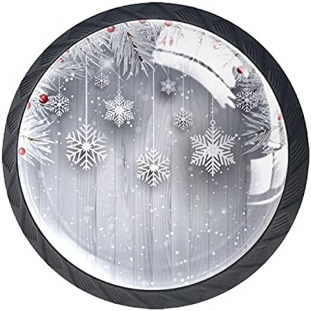 TYUHAW rotund sertar trage mâner fulgi de zăpadă argint pom de Crăciun imprimare cu șuruburi pentru acasă dulap dulapuri USA