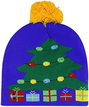 Lumini cu LED minge pălărie Crăciun colorat pălărie Crăciun tricotate iarna Flanging copac Cherestea sacou costum
