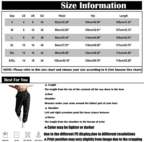 Pantaloni de transpirație gumipy pentru femei cu talie elastică liberă pantaloni de jogger ușor de jogger pantaloni de lounge