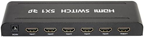 Generic 5 Port complet HDMI V1. 4 comutator HDMI 5x1 Switcher Box w / IR Remote 3D 1080p HDTV cu adaptor de alimentare din