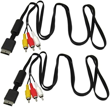 USonline911 2 Set AC Adaptor alimentare & amp; AV cablu cablu înlocuire compatibil cu Playstation PS1 PS2 PS3