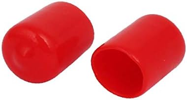 X-DREE 12.5 mm interior Dia cauciuc izolate capăt Cap șurub Filet Protector capac roșu 100buc (Coperchio di protezione per