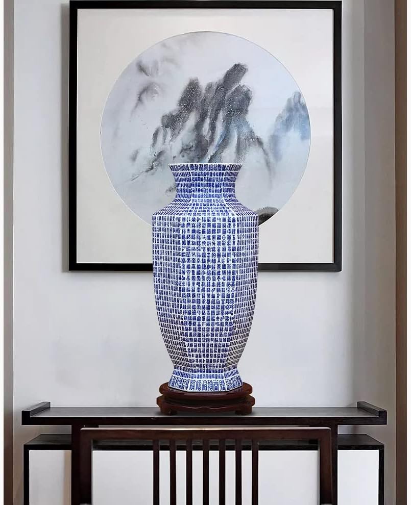 SAWQF ornamente ceramice albastru și alb hexagonale sticla Baifutu camera de zi desktop ornamente