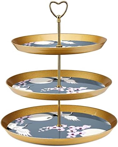 Tort standuri Set de 3, macara și orhidee piedestal afișare masă desert Cupcake Stand pentru nunta baby shower Celebration