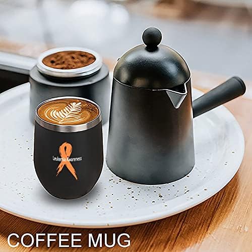 Leucemie Conștientizare Cană de cafea din oțel inoxidabil pentru băutură cu capac pentru călătorii pentru ziua de naștere design
