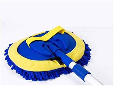 Mop de paie, microfibre mop în aer liber, perie de spălare pentru curățarea biroului, curățarea gospodăriei, curățarea ferestrelor, albastru