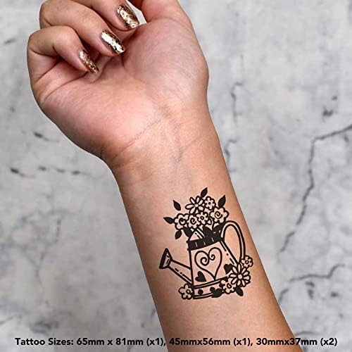 Azeeda „Flori în udare pot” tatuaj temporar