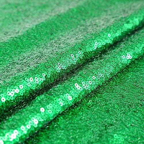 Verde Sequin fundal perdele 2 panouri 2ftx8ft sclipici fundal Crăciun Decor Sparkly partid tort masa fundal draperii