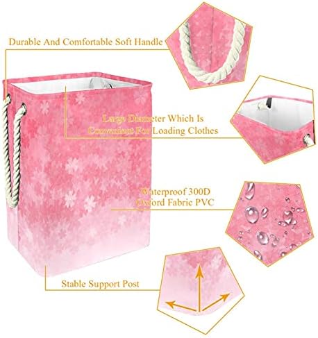 Inhomer pink Gradient Cherry Blossom Pattern - 01 spălătorie mare împiedică haine pliabile impermeabile coș pentru îmbrăcăminte