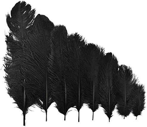 Pene de struț negru 50buc pentru meșteșuguri decorare petrecere de nuntă pene mari DIY masă Piese centrale Accesorii Piese