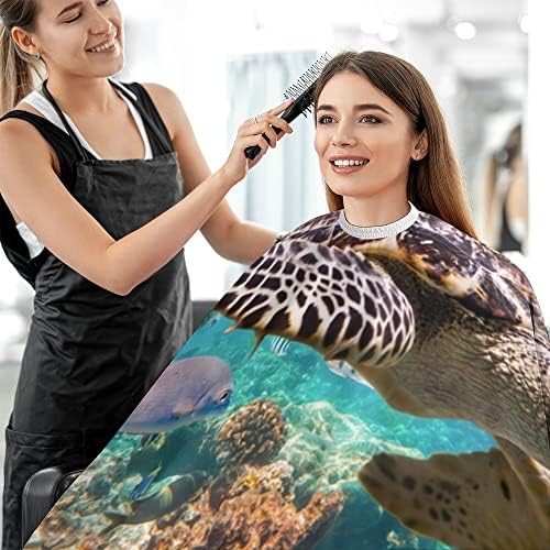 Vantaso Ocean Coral Reef Turtle Cape pentru bărbați pentru femei pentru copii profesioniști, tunsori mari, salon de salon de